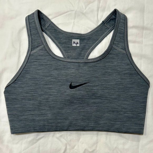 NIKE PRO GRAY SPORTS BRA SIZE M - Picture 1 of 3